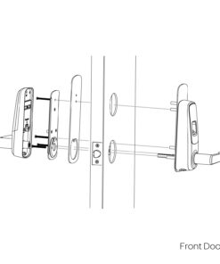 ULTRALOQ UL3 BT (2nd Gen) Smart Lock + Bridge WiFi Adaptor, 5-in-1 Keyless Entry Door Lock with WiFi, Bluetooth, Biometric Fingerprint and Touch Keypad, Smart Door Lock Latch Edition (Satin Nickel) Accessory - Deadbolt Cover Plate Black 13 61AkkkFrb3L