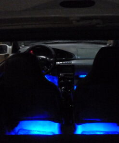 LEDGlow 4pc Blue LED Interior Footwell Underdash Neon Lighting Kit for Cars & Trucks - 7 Unique Patterns - Music Mode - 8 Brightness Levels - Auto Illumination - Includes Cigarette Power Adapter 39 61AngjR7L 1