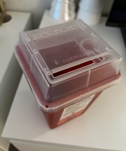 Oakridge Products Sharps Container for Home Use and Professional 1 Quart (3-Pack), Biohazard Needle and Syringe Disposal, Small Portable Container for Travel, CDC Certified 3 26 61Ap7E6OAuL