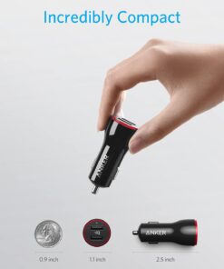 Anker Car Charger Adapter, 24W Dual USB Car Phone Charger, PowerDrive 2 for iPhone 14 13 12 11 Pro Max Mini X XR XS 8 Plus, iPad Pro/Air 2/Mini, Note 5/4, LG, Nexus, HTC and More Black 33 61Ar8YMyaLL