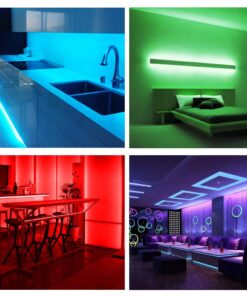 DAYBETTER Led Strip Lights Waterproof, 32.8ft(2 Rolls of 16.4ft) LED Tape Lights Color Changing 300 LEDs Light Strips Kit with 44 Keys Ir Remote Controller and 12v Power Supply for Indoor Outdoor Use 43 61As lJDFL