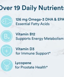 SmartyPants Multivitamin for Men, Gummies: Omega 3 Fish Oil (EPA/DHA), Methylfolate, CoQ10, Vitamin D3, C, Vitamin B12, B6, Vitamin A, K & Zinc for Immune Support, 180 Gummies (30 Day Supply) 28 61AsN4lG49L