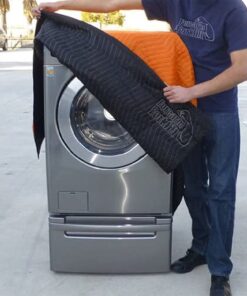 Forearm Forklift FFMB Full Size Medium Weight Quilted Moving Blanket (45.6 lb/dz), 72" x 80", Blaze Orange/Black 1-pack 6 61At6OCLeeS