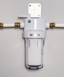 GE Whole House Water Filtration System | Reduces Sediment, Rust & More | Install Kit & Accessories Included | Filter Not Included | Replace Filters (FXHTC, FXHSC) Every 3 Months | GXWH40L 26 61AtMDaGugL 3