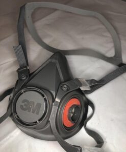3M Half Facepiece Reusable Respirator 6300, NIOSH, Four-Point Harness, Comfortable Fit, Dual Airline Supplied Air Compatible, Bayonet Connections, Painting, Sanding, Cleaning, Large 34 61Aw6O7D90L