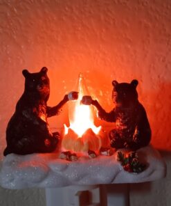 Roman Lights Exclusive Plug in Night Light, Features 2 Bears Roasting Marsh Mellows Around a Flickering Flame Camp Fire, 4.5-Inch 17 61Aw9nPpzjL