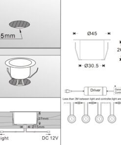 FVTLED Low Voltage LED Deck Lighting Kit Stainless Steel Waterproof Outdoor Landscape Garden Yard Patio Step Decoration Lamps LED In-ground Lights, Pack of 10(Warm White) 23 61AxTGx1Z8L
