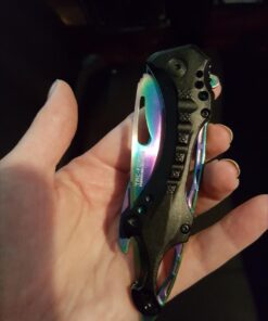Tac Force- TF-705 Series - Bottle Opener, Glass Punch and Pocket Clip, Tactical, EDC, Rescue Rainbow 34 61B W DI3 L