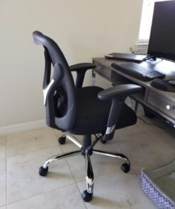 Flash Furniture Big & Tall Office Chair | Adjustable Height Mesh Swivel Office Chair with Wheels Black 29 61B1bUdoBKL