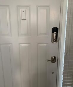 SCHLAGE Connect Camelot Touchscreen Deadbolt with Built-In Alarm and Handleset Grip with Accent Lever, Satin Nickel, FE469NX ACC 619 CAM RH, Works with Alexa Right Camelot 33 61B26kYRwkL