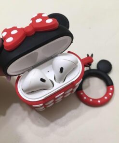 iFiLOVE Compatible with Airpods Case, Cute Cartoon Airpods Cover, Minnie Mouse Soft Silicone Shockproof Protective Case Cover Skin with Ring Buckle Holder for Apple Airpods 1 & 2 Charging Case(#2) #2 39 61B2uiQvvtL