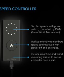 AC Infinity CLOUDLINE S6 PRO, Quiet 6” Inline Duct Fan with 10-Speed Controller, EC-Motor Ventilation Exhaust Fan for Heating Cooling Booster, Grow Tents, Hydroponics 6-Inch PRO, Speed Controller 29 61B4 3IcMGL 1