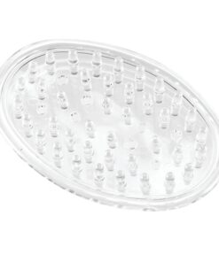 iDesign Plastic Soap Dish, Soap Saver, and Kitchen Sponge Holder - Set of 3, 0.75” x 3.25” x 4.75”, Clear 17 61B6N3 uZL