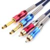 Disino Dual 1/4 inch TS to Dual RCA Stereo Audio Interconnect Cable Patch Cable Cords -3.3 ft 3.3 feet 17 61B8sdUA7pL