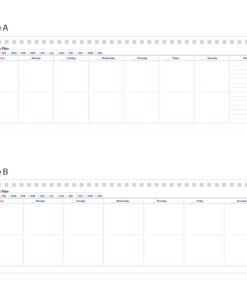 Alternative view of Undated Desk Weekly Daily Calendar Planner, Scheduler Memo Pad, Appointment Book, 11.8 x 4 Inches Type A
