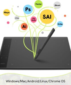 VEIKK A30 V2 Drawing Tablet 10x6 Inch Graphics Tablet with Battery-Free Pen and 8192 Professional Levels Pressure 10*6 inch A30-New Version 48 61BAC5C5avL