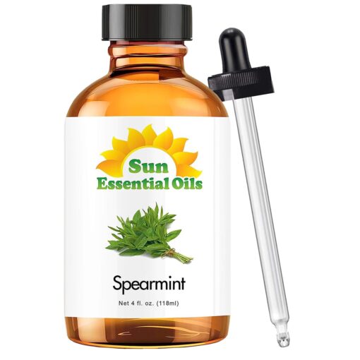 Sun Essential Oils 4oz - Spearmint Essential Oil - 4 Fluid Ounces 4 Fl Oz (Pack of 1)