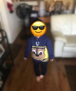 Paw Patrol Boys' Toddler Character Big Face Zip-up Hoodies 4T Chase Navy 13 61BBh06Mp7L