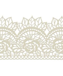 Large Pre-Made Ready to Use Edible Cake Lace Rose Scallop Ivory White 14-inch 10-piece Set 27 61BCNEssy7L