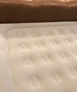 King Koil Luxury Air Mattress Queen with Built-in Pump for Home, 20” Queen Size Inflatable Airbed Luxury Double High Adjustable Blow Up Mattress, Durable - Portable and Waterproof, Black 20 Inch 49 61BCiliHKL