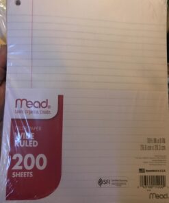 Mead Loose Leaf Paper, Notebook Paper, Wide Ruled Filler Paper, Standard, 8 x 10.5, 200 Sheets (15200) White 5 61BGyogzRoL