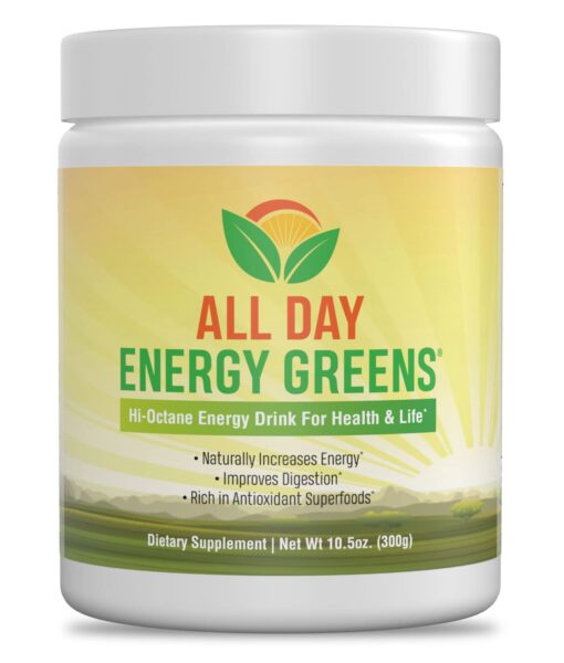 IVL - All Day Energy Greens - Supplement Powder Mix Drink, Greens Powder Superfood, Juice and Smoothie Mix - Super Greens Blend for Optimal Nutrition, Energy & Digestion, Green Juice Superfood Boost