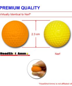 Alternative view of HeadShot Ammo Foam Balls for Toy Gun Refill Pack of Bullets Compatible with Nerf Rival Guns 110 Orange