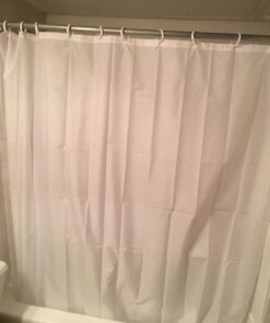 iDesign Solid Fabric Bathroom Shower Curtain - 72" x 72", White Standard 22 61BHsSKTieL