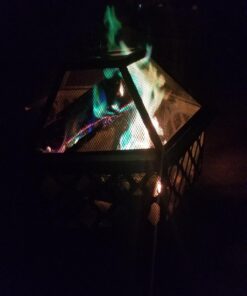 Best Choice Products Hex-Shaped 24in Steel Fire Pit, Black Metal Wood Burning Firepit, Portable Hexagon Fire Bowl for Outside, Patio, Backyard w/Flame-Retardant Mesh Lid 29 61BIBz4YEL