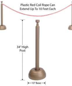 Beistle Red Rope Stanchion Set Awards Night Decorations, VIP Party, Red/Bronze (Plastic) 16 61BIGxPaEhL