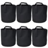 Ming Wei Garden Plant Bags / 6-Packs 5 Gallon Grow Bags/Aeration Fabric Pots/Handles (Black) Black 3 61BJSqNskxL