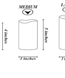 LED Lytes Timer Remote Control Flameless Candle Set, 3 Flickering Candles, 3 in Wide by 4, 5, 6 in Tall, Real Ivory Wax and Amber Flame, Home Decor, Large Battery Powered for Gifts for Mom Round Ivory Wax and Amber Flame 33 61BL73XUEML