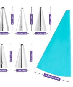GOOTRADES 7 Pcs-Set Cake Decorating Tips (5 Writing Tube,1 Coupler,1 Silicone Pastry Bag) 18 61BLgxZ4s5L