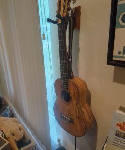 Ohuhu Guitar Wall Mount Hanger: 4-Pack Rotatable Hardwood Guitar Hangers with Screws-Adjustable Stopper Guitar Mount Hook Holder Stand for Ukulele Bass Electric Acoustic Guitar Banjo Mandolin-Wood Wood 32 61BLmrT5WZL