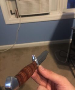 Mossy Oak 2-piece Bowie Knife, Fixed Blade Hunting Knife with Leather Handle, Sheath Included 51 61BNT9wxQxL