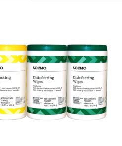 Amazon Basics Disinfecting Wipes, Lemon & Fresh Scent, Sanitizes/Cleans/Disinfects/Deodorizes, White, 340 Count (4 Packs of 85) (Previously Solimo) 85 Count (Pack of 4) 4Pack--2 Lemon, 2 Fresh 39 61BNWluLUwL