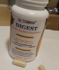 Dr. Tobias Digestive Enzymes with Amylase, Bromelain, Lipase, Lactase, Protease, Papain & More, Digestion Supplement with 18 Enzymes for Digestion and Gut Health, 60 Capsules, 30 Servings 60 Count (Pack of 1) 26 61BOXnjyaUL