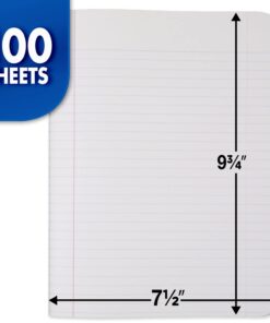 Mead Composition Notebook, College Ruled Paper, 9-3/4" x 7-1/2", 100 Sheets, Black Marble (09932) Pack of 1 8 61BOfTiI3SL