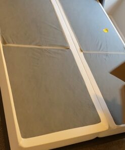 ZINUS No Assembly Metal Box Spring, 9 Inch White Mattress Foundation, Sturdy Metal Structure, Split Queen 40 61BOrH9NwaL