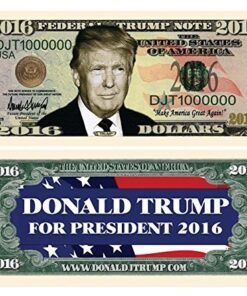American Art Classics Pack of 10 - Donald Trump 2016 Presidential Dollar Bill