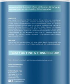 Volumizing Biotin Shampoo for Thinning Hair - Thin Hair Shampoo with Rosemary Argan and Essential Oils for Hair Care - Vegan Sulfate Free Shampoo for Damaged Dry Hair Paraben and Cruelty Free Sandalwood 16 Fl Oz (Pack of 1) 27 61BRduf7tML