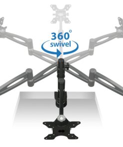 Mount-It! Single Monitor Arm Mount | Desk Stand | Heavy Duty Full Motion Height Adjustable | Fits 19 21 24 27 29 30 in VESA 75 100 Compatible Computer Screen | C-Clamp Base | Holds up to 33 Lbs 33 61BRlx6pWWL