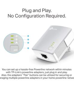 TP-Link AV600 Powerline Ethernet Adapter - Plug&Play, Power Saving, Nano Powerline Adapter, Expand Home Network with Stable Connections (TL-PA4010 KIT) 24 61BVT5hOLL