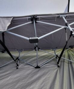 Alpcour Folding Camping Cot – Deluxe Collapsible Single Person Bed in a Bag w/Pillow for Indoor & Outdoor Use – Ultra Lightweight, Comfortable, Heavy Duty Design Holds Adults & Kids Up to 300 Lbs Grey 33 61BVTPiazQL