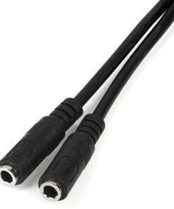 StarTech.com Headset Adapter, Microphone and Headphone Splitter - 3.5mm Male Aux to 3.5mm Female Audio & Mic Combo Jack Y Cable for Laptop / PC (MUYHSMFF) Black Male to Female 31 61BZv35cQbL