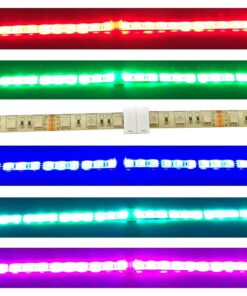TronicsPros 10pcs 4 Pin Solderless Waterproof LED Strip to Strip Connector RGB Flex LED Ribbon LED Rope LED Tape Light Gapless Adapter for 10mm Wide Waterproof SMD 5050 RGB Flexible LED Strip Light White (only for Waterproof RGB 5050 LED strip) 44 61BaWYxGSrL