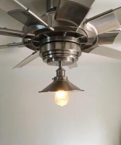 Linea di Liara Andante Brushed Nickel Flush Mount Ceiling Light Fixture Farmhouse Rustic Flush Light Kitchen Lighting Bedroom Bathroom Hallway Light Fixtures Industrial Semi Flush Mount Lighting Fixture Only 22 61BarRSWDvL