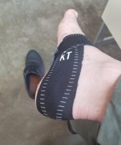 KT Tape, Pro Synthetic Kinesiology Athletic Tape, 20 Count, 10” Precut Strip Jet Black 37 61Bat9 2lL