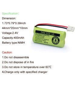 Alternative view of Geilienergy BT183342 BT283342 BT166342 BT266342 BT162342 BT262342 Battery Compatible with Vtech CS6114 CS6419 CS6719 with AT&T EL52300 CL80112 CS6719-2 Cordless Handsets (Pack of 4) 4 PACK BT183342