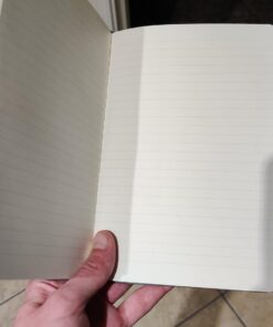 Thick Classic Notebook with Pen Loop - A5 College Ruled Hardcover Writing Notebook with Pocket + Page Dividers Gifts, Banded, Large, 180 Pages, 8.4 x 5.7 in Gray 54 61BdqFlmXL